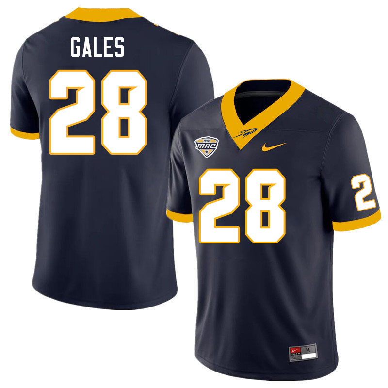 Toledo Rockets #28 Chris Gales College Football Jerseys Stitched Sale-Navy
